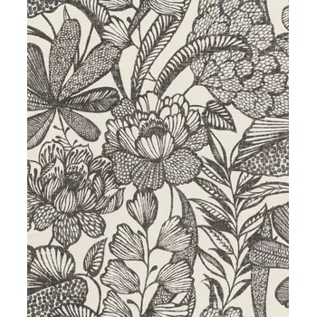 Tapeta Vliesová tapeta na zeď Rasch 555325, Lirico Černobílá