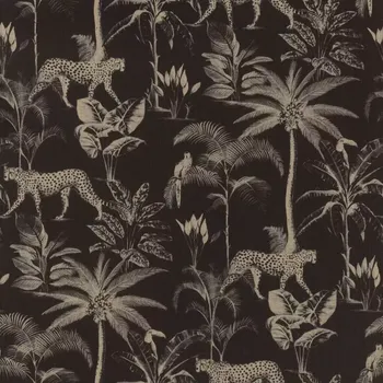 Tapeta Vliesová tapeta Rasch 409031, kolekce Sansa Černá;Zlatá