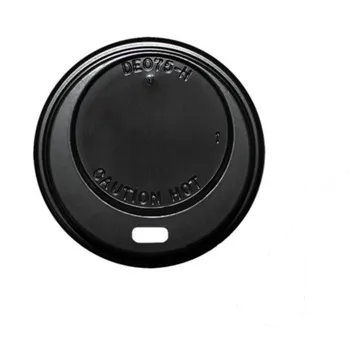 Jednorázové nádobí COFFEE LIMIT Víčko na kelímek papírový 6/7oz Vending 70mm, černé 100ks