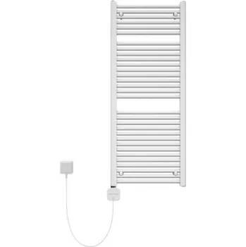Radiátor Korado Těleso koupelnové trubkové elektrické Koralux Linear Max KLMA 1500/600, výkon 800 W, topné těleso s integrovaným regulátorem ovládaný aplikací, barva bílá