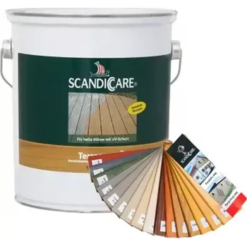 barva a nátěr na dřevo Terasový olej na dřevo SCANDICCARE - Tónovaný Modrá RAL 5009 1L