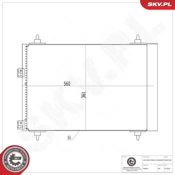 Ventilátor topení a klimatizace Kondenzátor klimatizace ESEN SKV 86SKV104