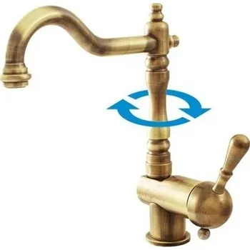 Labe stará mosaz Vodovodní baterie dřezová L408.0/8SM