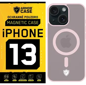Pouzdro na mobilní telefon ArmorCase Ochranné zadní pouzdro Magnetic Case pro iPhone 13 Barva: Růžový