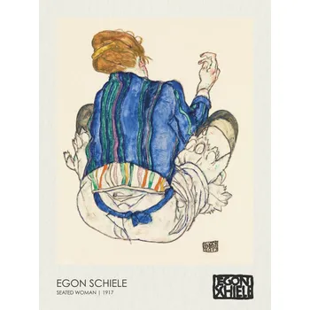 Plakát Plakát, Obraz - Seated Woman (1917), Egon Schiele