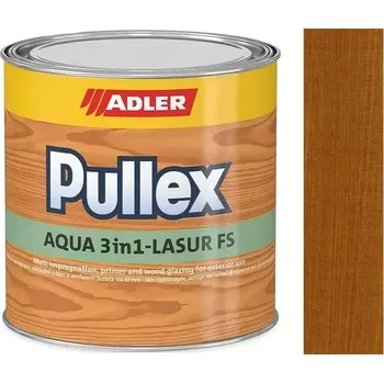 barva a nátěr na dřevo Adler Pullex Aqua 3in1-Lasur FS Ořech (Nuss) 2,5L