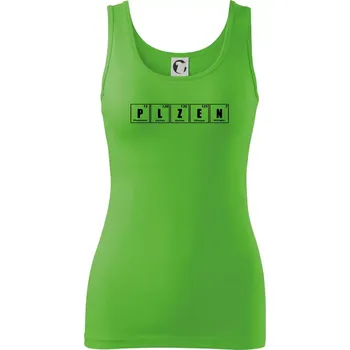 Dámské tričko Periodická tabulka Plzeň - Dámské tílko - S ( Apple Green )