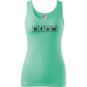 Dámské tričko Periodická tabulka Teplice - Dámské tílko - M ( Mátová )