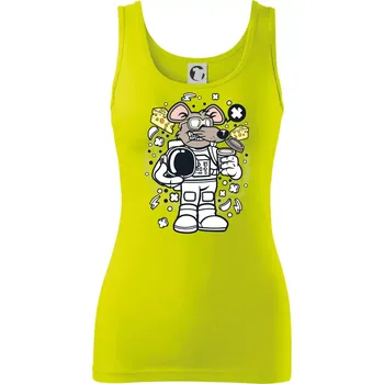 Myš kosmonaut komiks - Dámské tílko - L ( Limetková )