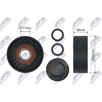 Vratná/vodicí kladka, klínový žebrový řemen NTY RNK-AU-011