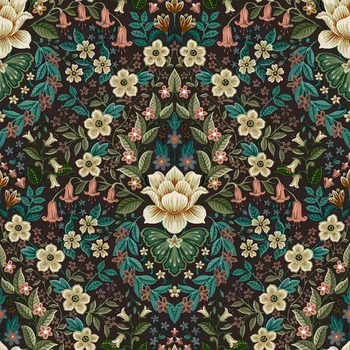 Tapeta Vliesová tapeta na zeď 18519, Flora černá