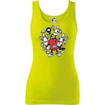 Bowling komiks - Dámské tílko - XS ( Limetková )