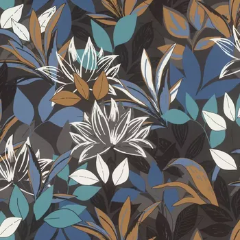 Tapeta Vliesová tapeta na zeď Rasch 692303, Rhapsody Černá;Modrá