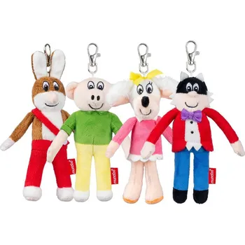 Hračka pro nejmenší Moravská ústředna Sada Čtyřlístek 4díl. - plyšový přívěsek na karabince