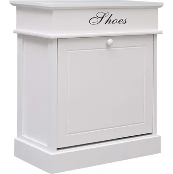 Botník Botník bílý 50 x 28 x 58 cm dřevo pavlovnie IM_284085