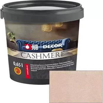 barva na zeď JUB Decor Cashmere 0,75L - Vnitřní dekorativní barva se sametovým efektem 519F