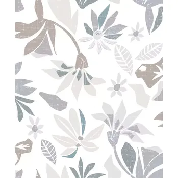 Tapeta Vliesová tapeta na zeď MA947468, Flora Bílá;Modrá;Šedá