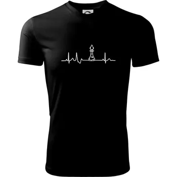 Pánské tričko EKG Šachové figurky - Střelec - Pánské triko Fantasy sportovní (dresovina) - L ( Černá )