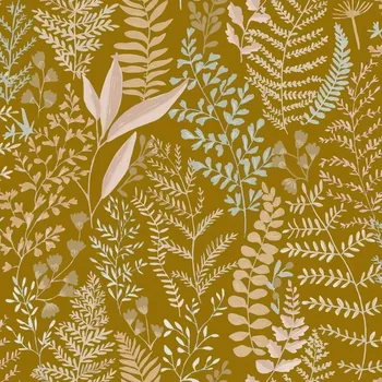 Tapeta Vliesová tapeta na zeď Caselio 102922347, květy, listy, oranžová, hnědá Hnědá;Oranžová