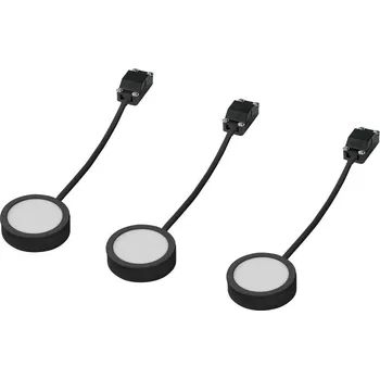 Bodové svítidlo LEDVANCE Undercabinet Spot Puck 65mm 3 x 3W 830 Black LED svítidlo zápustné 3.00 W teplá bílá černá