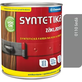 Lak na dřevo Chemolak SYNTETIKA S 2000 U šedá - Základní barva na dřevo i kov Šedá 2,5L