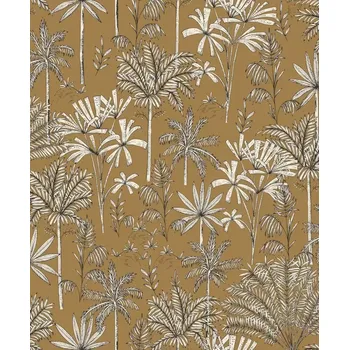 Tapeta Vliesová tapeta na zeď Caselio 103032041, květy, listy Hnědá