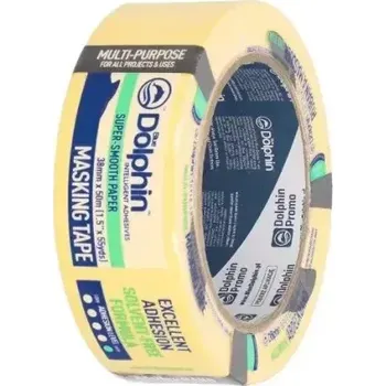 Lepicí páska Papírová maskovací páska 38mmx50m VYSOKÁ PŘILNAVOST 60°C MT-ST-6273