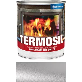 barva na kov Chemolak K 2010 Termosil speciál stříbrná - Silikonová barva odolná do 500°C 0,3l Stříbrná