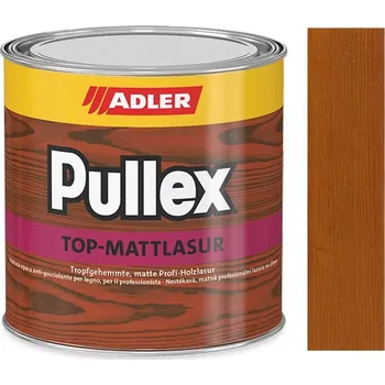 Lak na dřevo Adler Pullex Top-Mattlasur - Profesionální univerzální lazura s matným povrchem - Kaštan (Kastanie) 0,75L