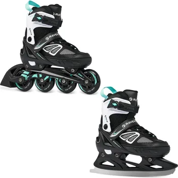 Kolečkové brusle RAVEN Kolečkové brusle 2v1 Raven Advance 35/39 ZELENÁ|ČERNÁ