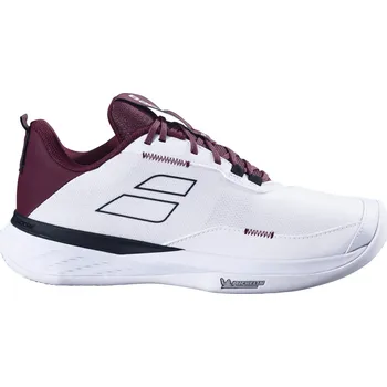 Pánská tenisová obuv Pánská tenisová obuv Babolat SFX Evo Clay Men White/Burgundy EUR 45