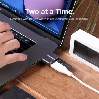 USB hub ELAGO Mini USB-C do USB 3.0 Aluminium adaptér s LED - Silver