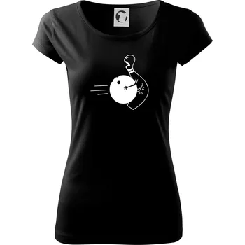 Dámské tričko Koule vs kuželka - Dámské triko Pure - XS ( Černá )