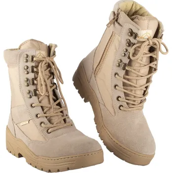 Těžké boty Boty Sniper Pro s YKK zipem - Khaki, Vel.38