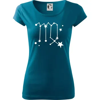 Dámské tričko Souhvězdí - Virgo - Panna - Dámské triko Pure - M ( Petrolejová )