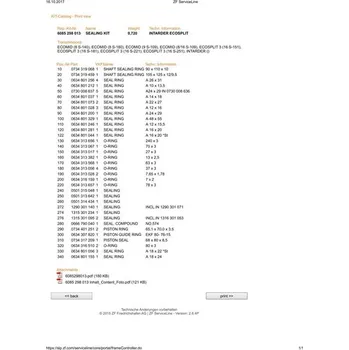 Auto-moto Sada těsnění intardéru ZF 16S151,181,221 6085298013