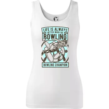 Dámské oblečení Bowling Champion - Dámské tílko - XS ( Bílá )
