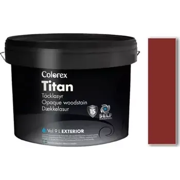 Lak na dřevo Vodou ředitelná barva na dřevo COLOREX Titan (dříve Solid) - švédská červená 0,9L