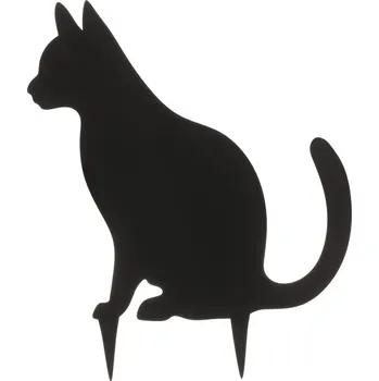 Vánoční ozdoba Autronic Kočka kovová, zápich do zahrady. - UM0985 BK