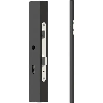 Stavební profil profil 60 x 40 x 1,5 mm se zámkem, délka 1,5 m - profil 60 x 40 x 1,5 mm, délka 1,5 m nebo 2 m, zapuštěný zámek s roztečí 90 mm, vhodné pro rám brány, branky