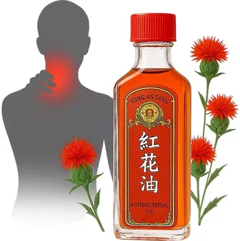 Masážní přípravek Čínský bylinný olej Wing Long Red Flower Oil - 20 ml