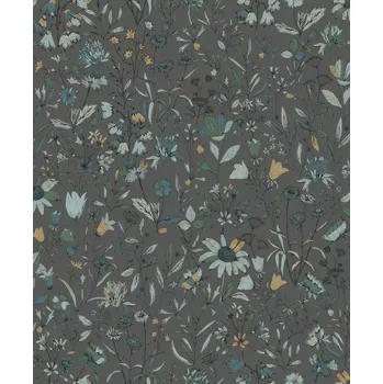 Tapeta Vliesová tapeta na zeď Caselio 103009655, květy, listy černá