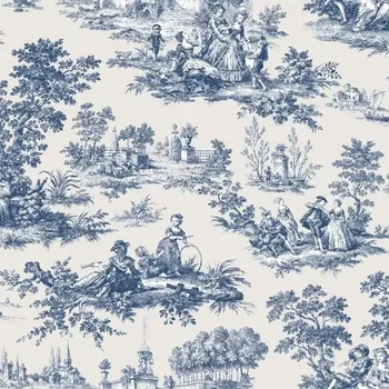 Tapeta Vliesová tapeta na zeď 84043, Blooming garden Krémová;Modrá