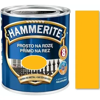 barva na kov Hammerite přímo na rez hladký žlutý Žlutá 2,5L
