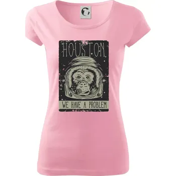 Dámské tričko Houston we have a problem - Dámské triko Pure - XS ( Růžová )