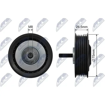 Napínací kladka, žebrovaný klínový řemen NTY RNK-VW-042