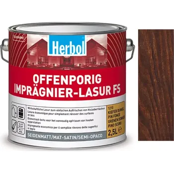 Lak na dřevo Herbol Offenporig Imprägnier-Lasur FS - impregnační tenkovrstvá lazura Palisandr 2,5L