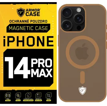 Pouzdro na mobilní telefon ArmorCase Ochranné zadní pouzdro Magnetic Case pro iPhone 14 PRO MAX Barva: Hnědý