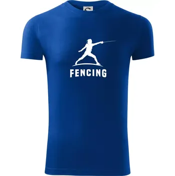 Pánské tričko Fencing (šerm) - postava - Viper FIT - Pánské zůžené tričko - XL ( Královská modrá )