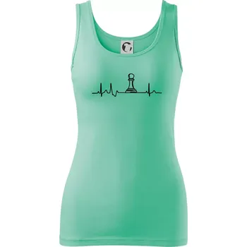 Dámské tričko EKG Šachové figurky - Pěšec - Dámské tílko - XL ( Mátová )